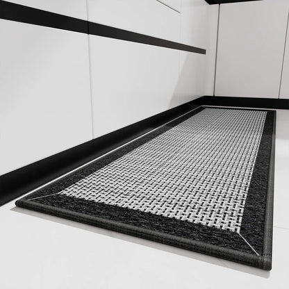 Kitchen Mats for Floor Kitchen Rugs Non Slip Washable Rubber Backed Kitchen Runner Super Absorbent Kitchen Floor Mat Sink Rug 20”x32” Black