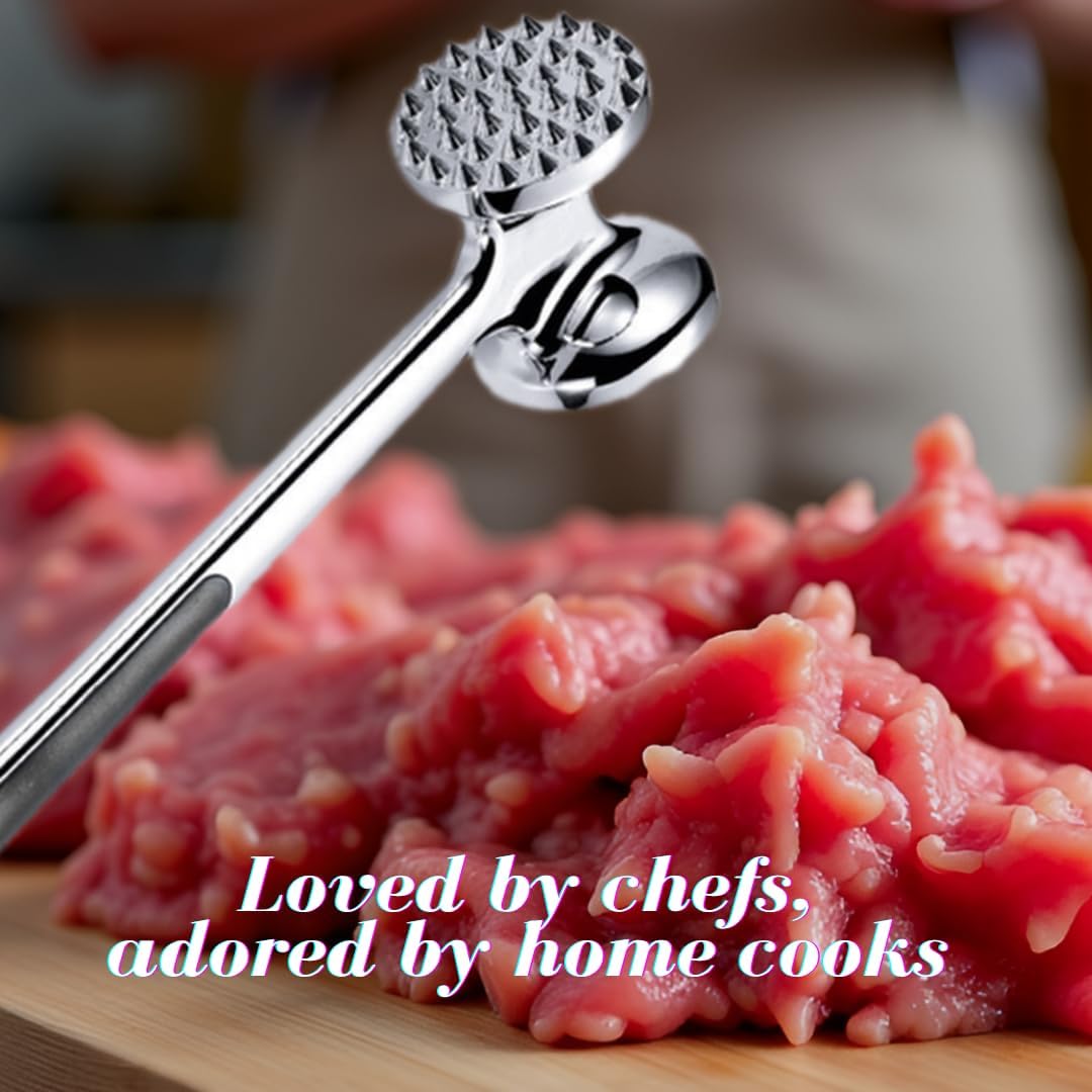 Heavy-duty meat tenderizer mallet, additional product view