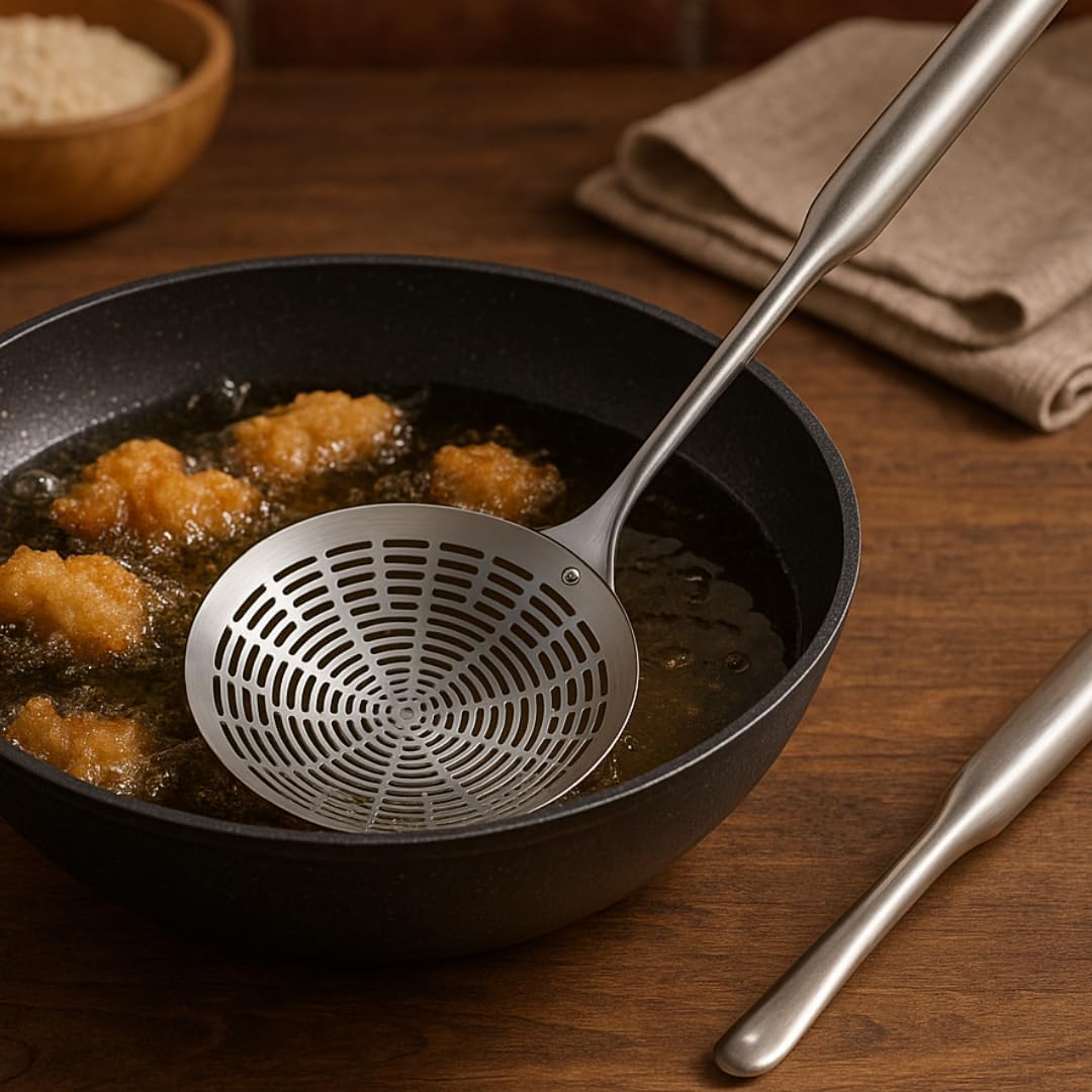 Stainless steel spider strainer, additional product view