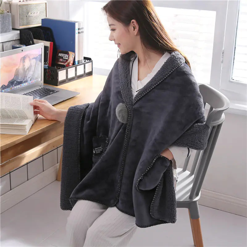 Multifunctional Winter Office Cape Blanket