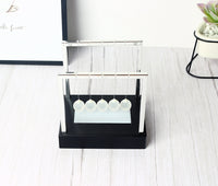 Newtons Cradle LED Light Up Kinetic Energy Home Office Science Toys Home Decor