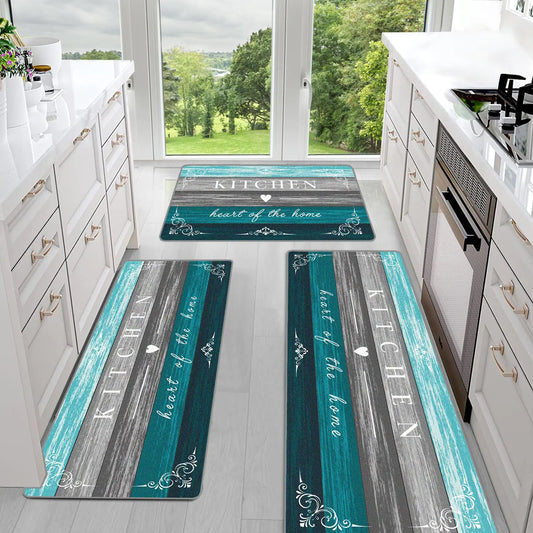 Farmhouse Kitchen Rugs Set of 3 Non Slip Washable Kitchen Mats for Floor Kitchen Runner Rug Rugs for Kitchen Floor Hallways Entryway Laundry