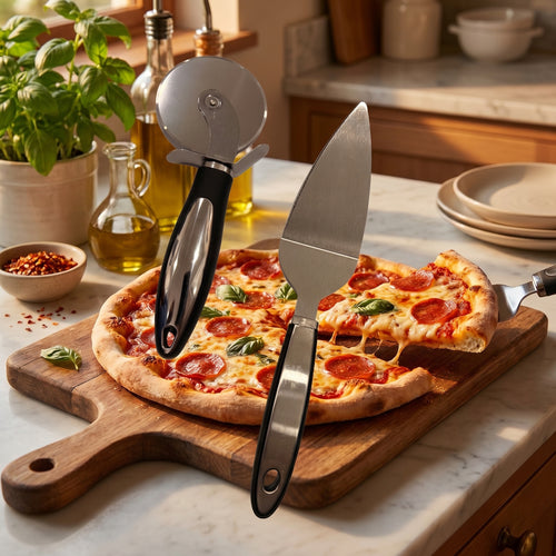 Pizza Cutter & Server Set |Slice & Serve Effortlessly