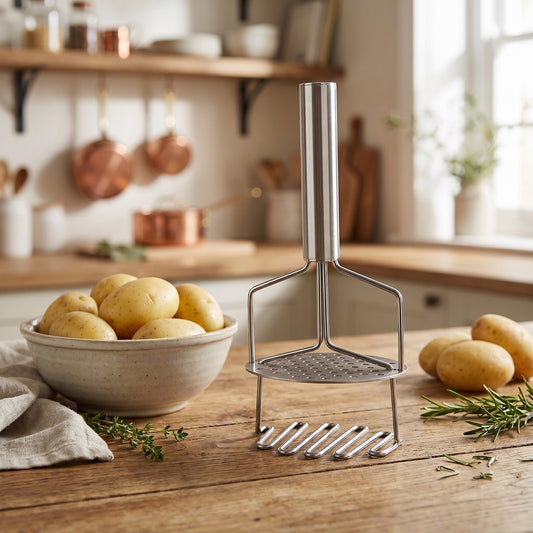 Premium Potato Masher – Double-Layer Stainless Steel Design